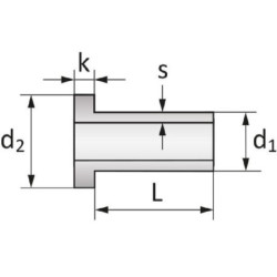 Miedziany nit drążony 4x10 mm