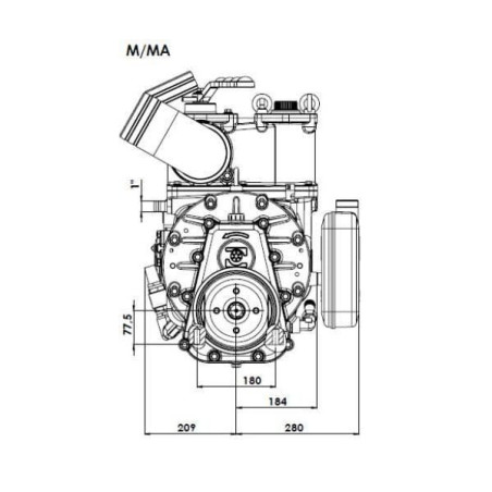 Pompa próżniowa z napędem hydraulicznym 18620 l/min z automatycznym smarowaniem i balastem B.P.