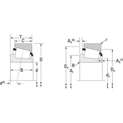 Łożysko stożkowe 41.28x73.44x19.56 mm Timken