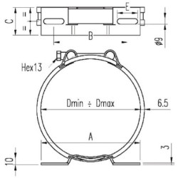 Uchwyt akumulatora LAV 112-120 mm