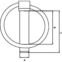 Zawleczka z kółkiem 10x45 mm Kramp