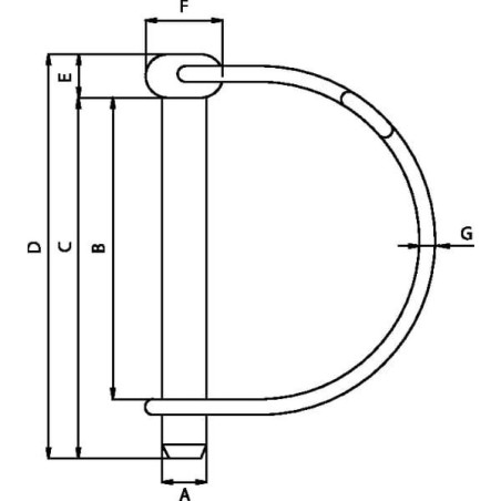 Zawleczka rurkowa, 12x67 mm