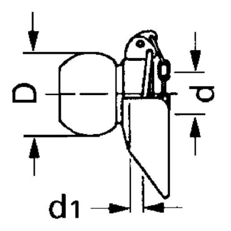 Kula dźwigni dolnej z kołnierzem kat.2 Ø 28.7/56x12 mm gopart