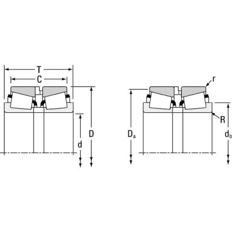 Łożysko stożkowe 31.75x59.14x35.72 mm Timken