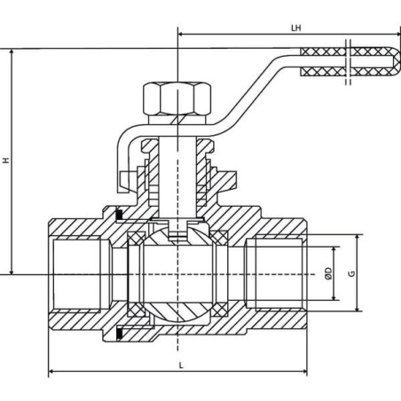 Zawór kulowy stal szlachetna 2xGW 3/4''