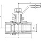 Zawór kulowy stal szlachetna 2xGW 3/4''