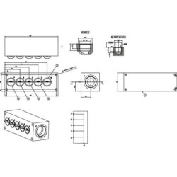 "Blok zwrotny 5 x 3/4"" 1 x 1""1/2"