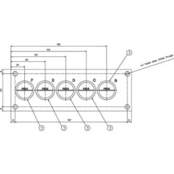 "Blok zwrotny 5 x 3/4"" 1 x 1""1/2"