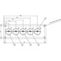 "Blok zwrotny 5 x 3/4"" 1 x 1""1/2"