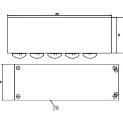 "Blok zwrotny 5 x 3/4"" 1 x 1""1/2"