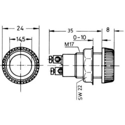 Kontrolka, 12 V, 2 W, BA9s