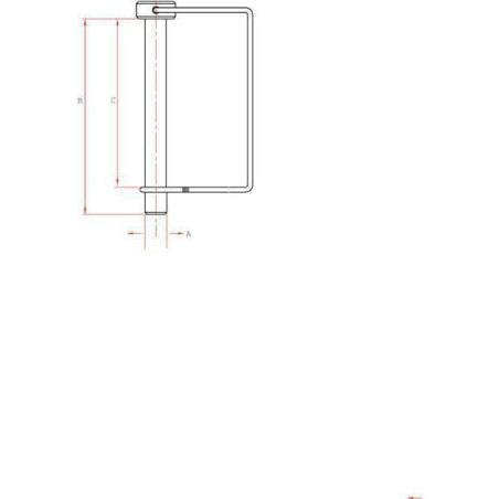 Zawleczka składana na rurę czworokątną 10x50mm