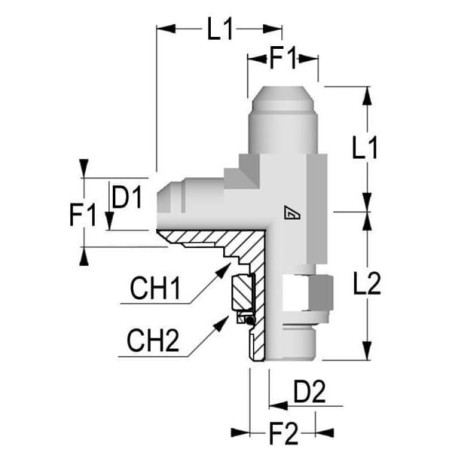 Przyłącze trójnikowe 3/4 UNF x 3/8 BSP