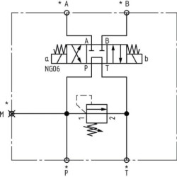 Płyta bazowa z zaworem Cetop 03 - NG6 C6 12V Kramp