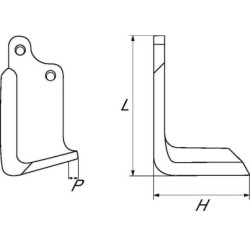 Nóż frezujący prawy 140x215x80mm 8mm pasuje do Maschio