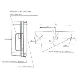 Lampa tylna zespolona prostokątna prawa halogen 12V lub 24V wersja UK gopart