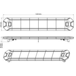 Belka ostrzegawcza LED, 170W 12/24V pomarańczowa, przykręcana, 1200 mm Kramp