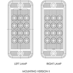 Lampa tylna zespolona LED, prostokątna, 12/24V 5-pinowa Kramp