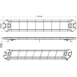 Belka ostrzegawcza LED, 195W 12/24V pomarańczowa, przykręcana, 1372 mm Kramp