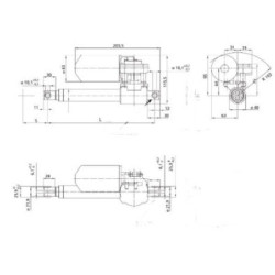 Siłownik elektryczny 24V-L s=200