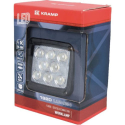 Lampa robocza LED, kwadratowa, 24W 1920 lm światło rozproszone z wtyczką Deutsch, 8 LED Kramp