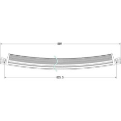 Lampa robocza łukowa LED, 180W, 15300lm, prostokątna, 12/24V, z wtyczką Deutsch, Combo, 60 LED Kramp