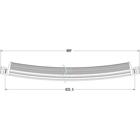 Lampa robocza łukowa LED, 180W, 15300lm, prostokątna, 12/24V, z wtyczką Deutsch, Combo, 60 LED Kramp