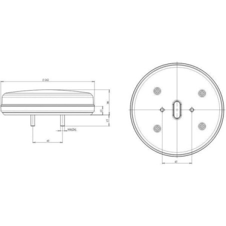 Lampa tylna zespolona LED okrągła, 12/24V Ø 142 mm Kramp