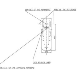 Lampa obrysowa LED, lewa 12/24V Kramp