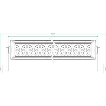 Lampa robocza długa LED, 300W, 25500lm, prostokątna, 12/24V z przewodem, Combo, 100 LED Kramp