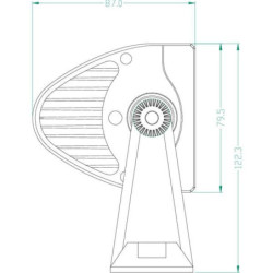 Lampa robocza długa LED, 300W, 25500lm, prostokątna, 12/24V z przewodem, Combo, 100 LED Kramp