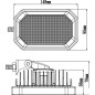 Lampa robocza LED, prostokątna 42W 2800lm 10/30V prostokątna światło rozproszone 14 LED Kramp