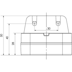 Lampa obrysowa LED, kwadratowa, 12/24V z przewodem i uchwytem Kramp