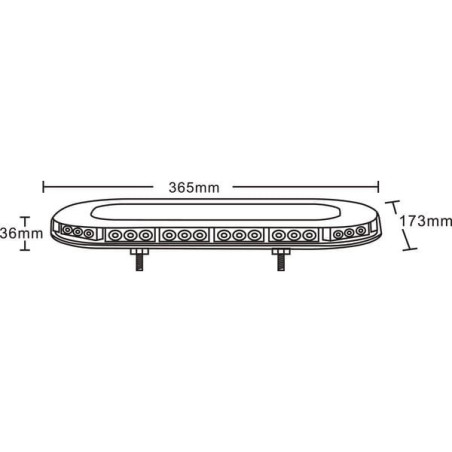 Belka świecąca LED, 126W 12/24V pomarańczowa przykręcana 42 LED Kramp