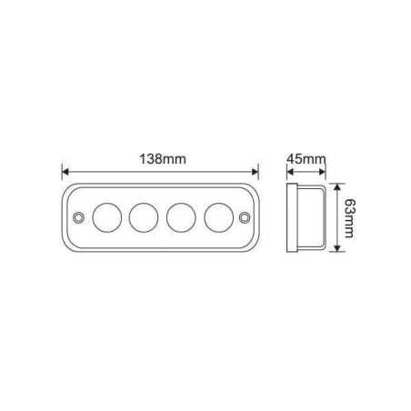 Lampa robocza LED, prostokątna 20W 1750lm Kramp