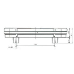 Lampa tylna zespolona LED, lewa, prostokątna, 12/24V 7-pinowa Kramp