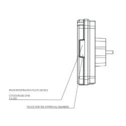 Lampa tylna zespolona LED, lewa, prostokątna, 12/24V 7-pinowa Kramp