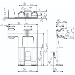 Końcówka przewodu płaska nasadkowa, żeńska, 0.5-1.5 mm² 8.2x0.8 mm 50 szt. Kramp