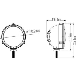 Lampa robocza LED, okrągła 72W 5040lm 10/30V światło rozproszone 36 LED Kramp