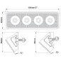 Lampa robocza LED, prostokątna 24W 2800lm 9/36V światło rozproszone Kramp