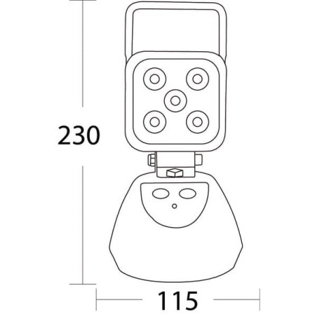 Akumulatorowa lampa warsztatowa robocza LED 12V/230V gopart