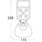 Akumulatorowa lampa warsztatowa robocza LED 12V/230V gopart