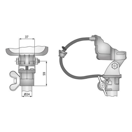 Adapter uchwytu lampy, z kostką Deutsch