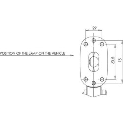 Lampa obrysowa LED, prawa, 12/24V Kramp