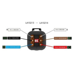 Lampa przednia LED, prawa, 55W prostokątna, 12/24V z wtyczką Deutsch, klosz podgrzewany Kramp