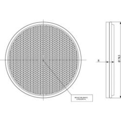 Odblask okrągły przyklejany pomarańczowy, 75 mm