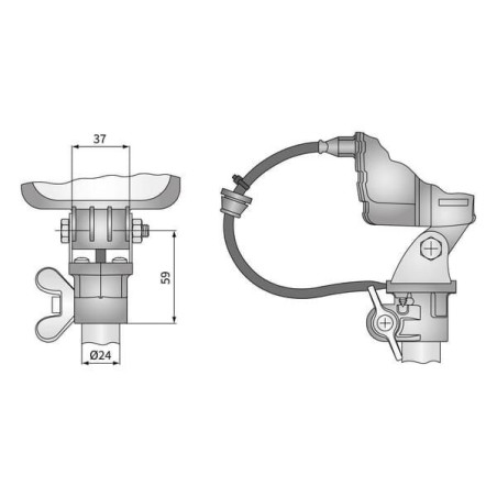 Adapter uchwytu lampy, z kostką AMP