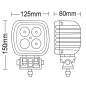 Lampa robocza LED, kwadratowa, 48W 4050 lm 10/30V światło rozproszone 4 LED Kramp