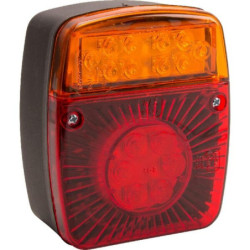 Lampa tylna zespolona LED, kwadratowa, 12/24V 5-pinowa Kramp