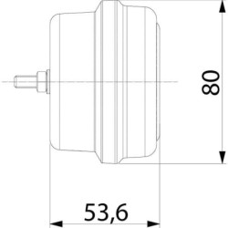 Lampa tylna zespolona LED, lewa prostokątna, 12/24V czerwona/pomarańczowa 205x53.6x80 mm gopart